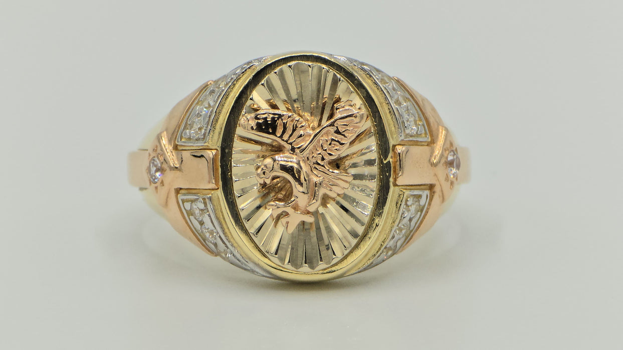 14k three color ring