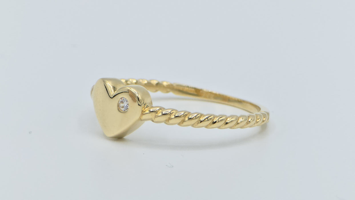 14k gold heart ring