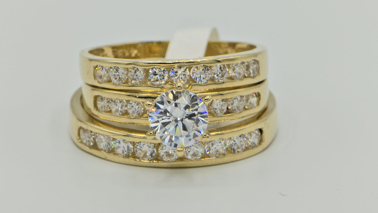 Three set CZ engagement ring