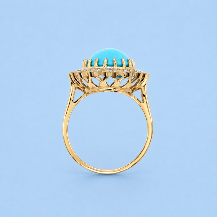 Persian Turquoise Diamond Ring