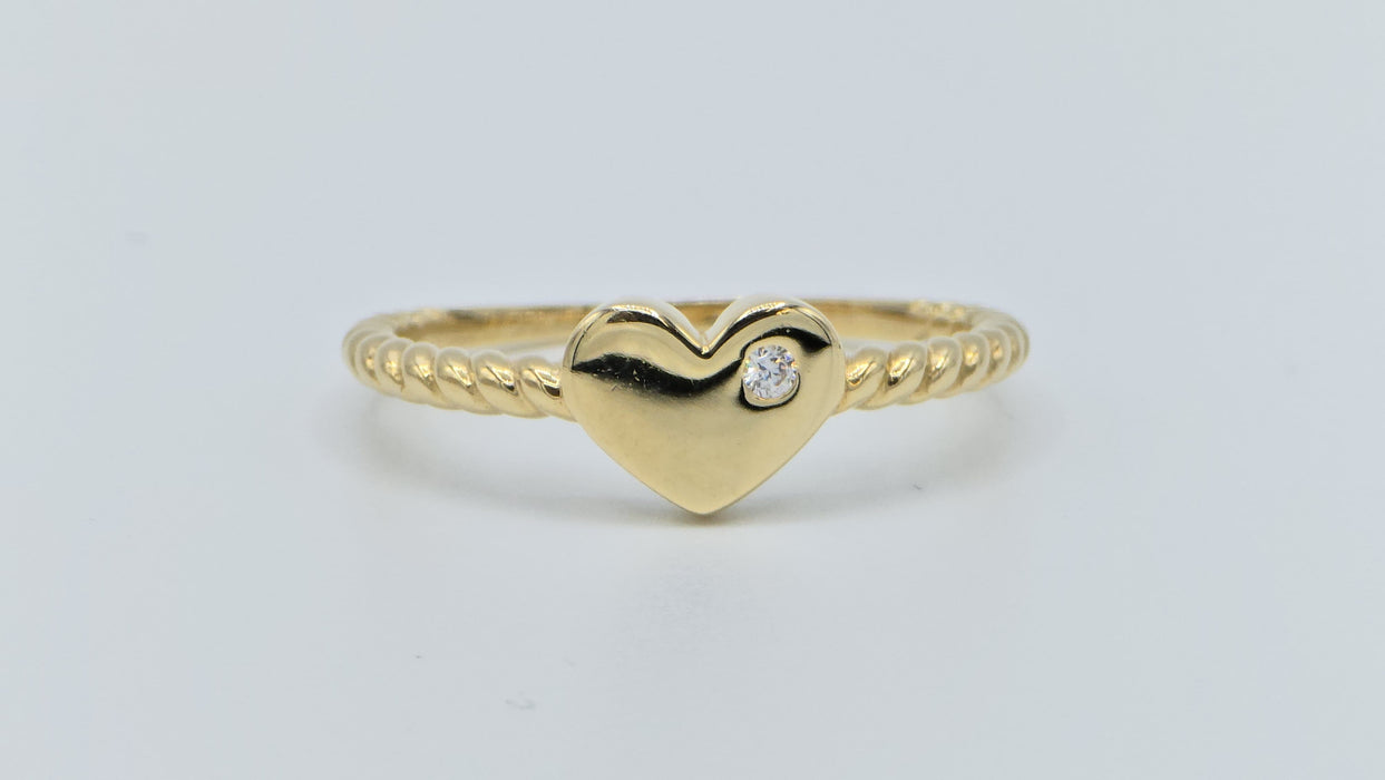 14k gold heart ring